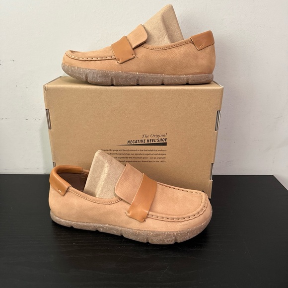Kalso Earth Shoe DABB Size 8 Negative Heel Women Cognac Nubuck Loafer - Picture 1 of 10